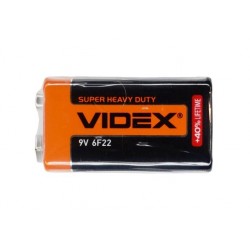 Батарейка, сольова, Videx, 6F22, крона, 9V